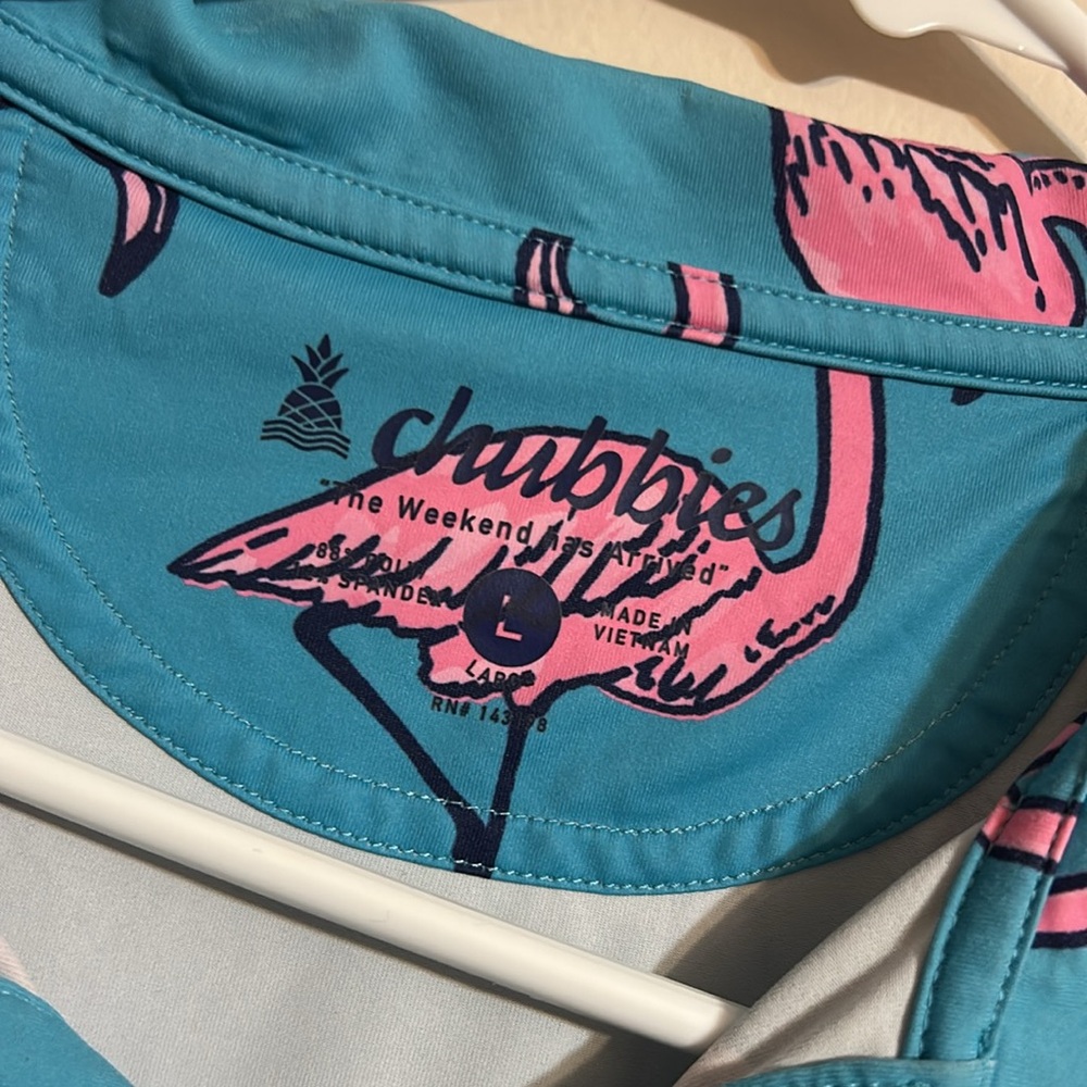 NWOT CHUBBIES The Beach Retreats Performance Polo Size Large - Picture 5 of 7